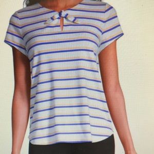 NWT. V Neck Striped Tee…